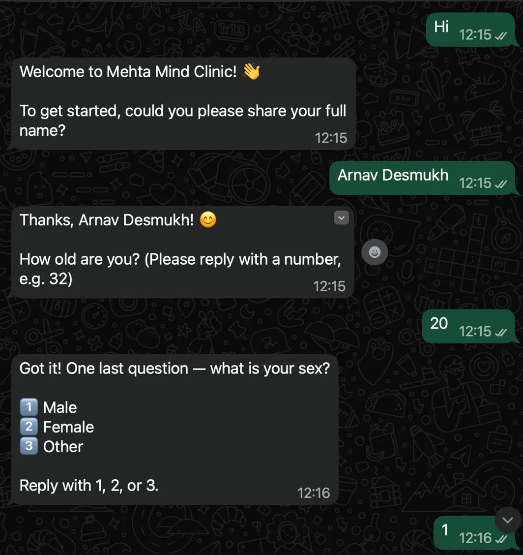 WhatsApp Intake