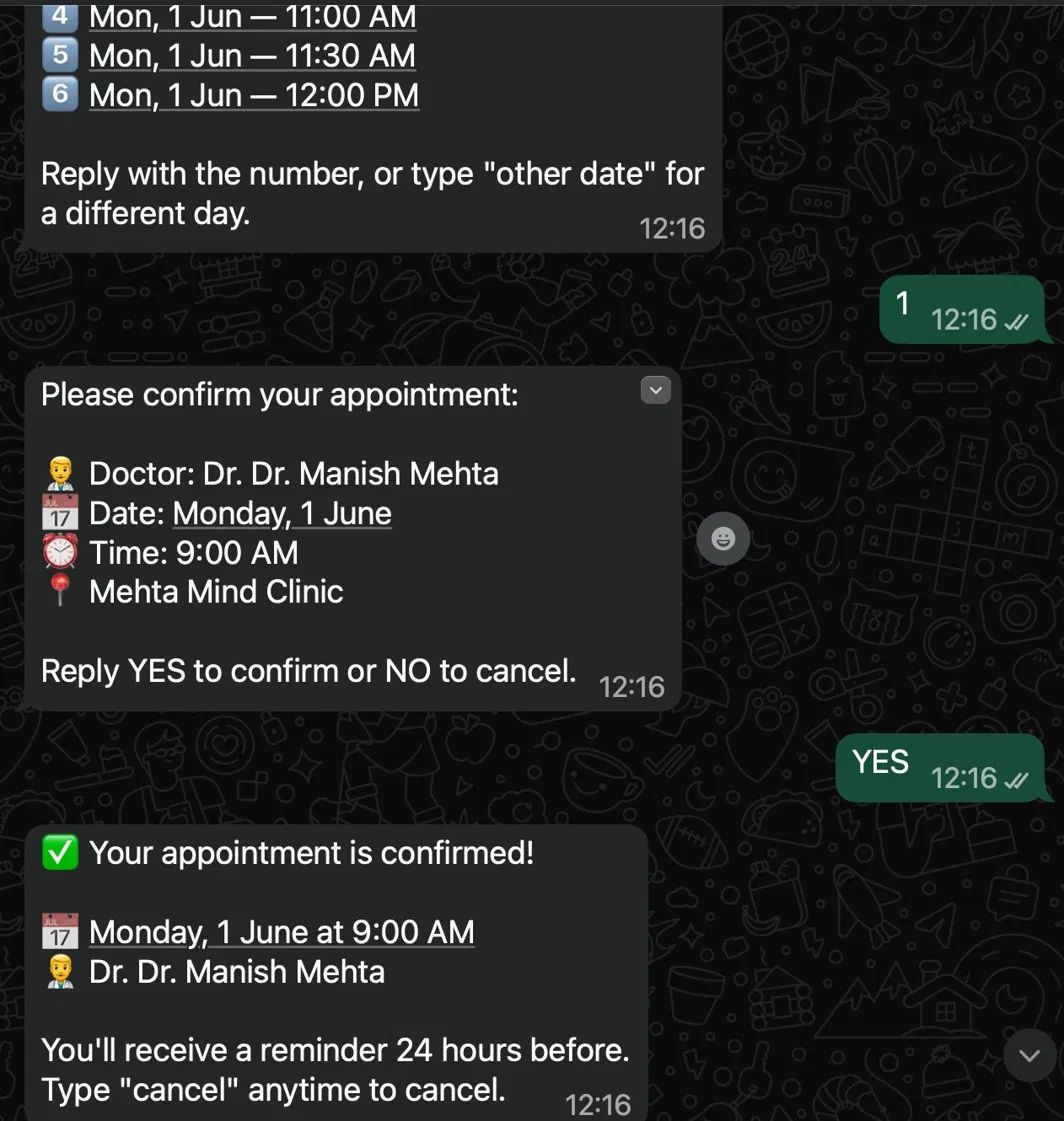 WhatsApp Confirm